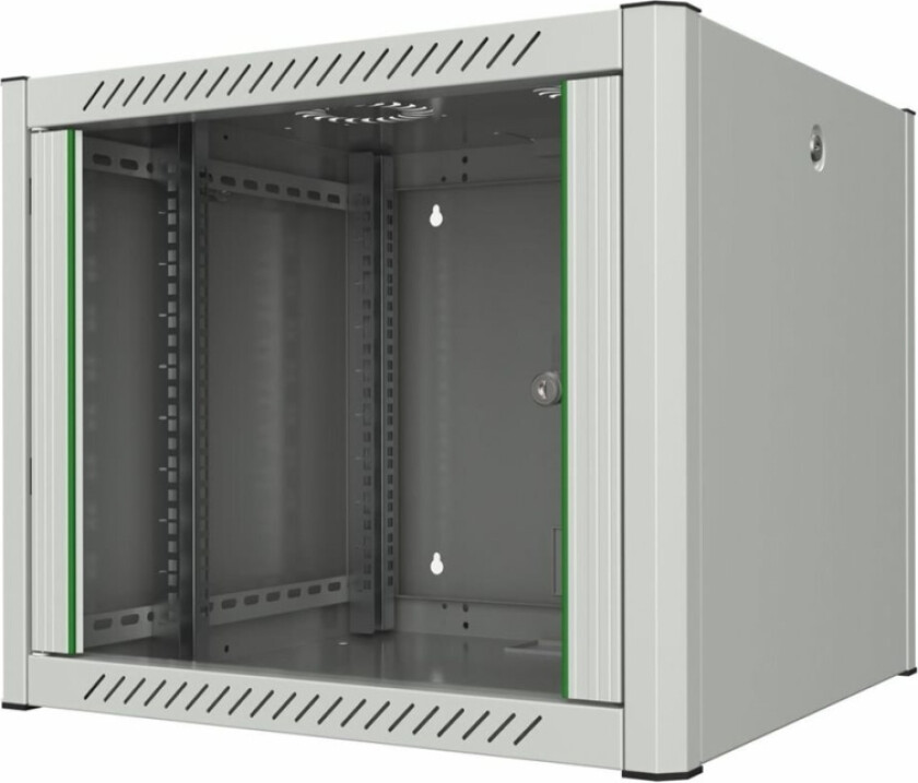 by Logon - Rack skap - 60 x 56, pro - veggmonterbar - hvit, RAL7035 - 9U - 19