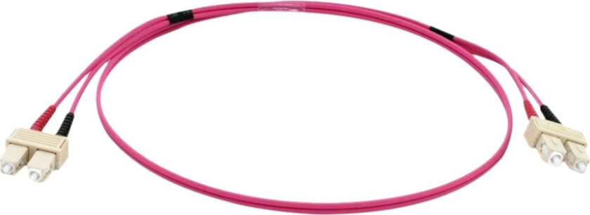 MicroConnect - Nettverkskabel - ST/UPC multimodus (hann) til ST/UPC multimodus (hann) - 3 m. - 2 mm - fiberoptikk - 50 / 125 my - OM4 - halogenfri - erika violet