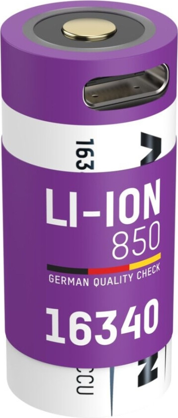 16340, Micro-USB Special-batteri 16340 Litium 3.6 V 850 mAh