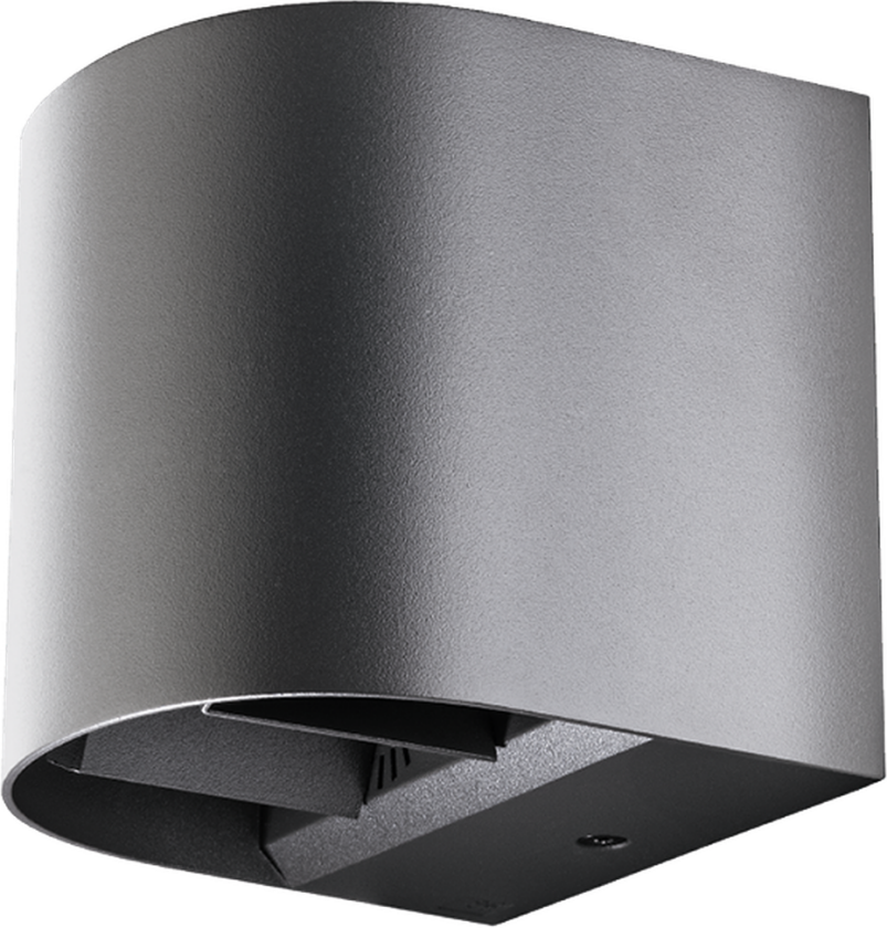 Veggarmatur Artes Rund 360lm 2700K Ra>80 Bakkant dimming Grafitt