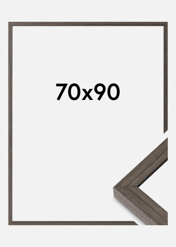 Ramme Hermes Akrylglass Grey Oak 70x90 Cm
