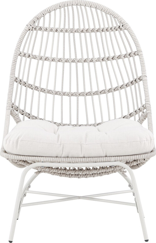 Paul hagelenestol med hagepute beige.