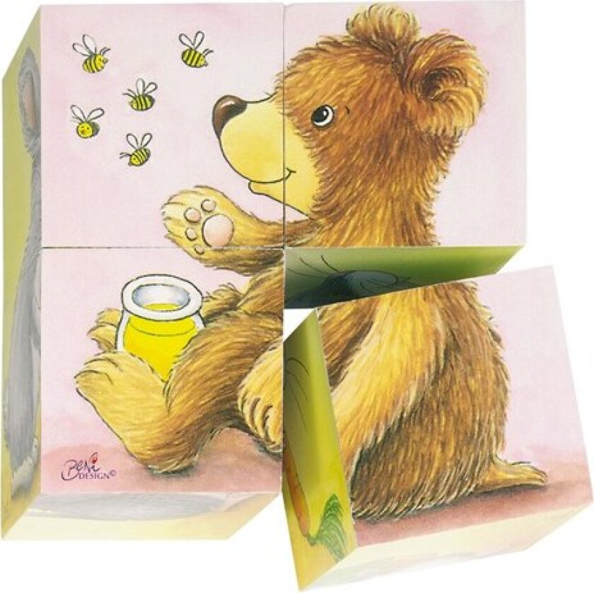 Wooden Block Puzzle Baby Animals Blokk