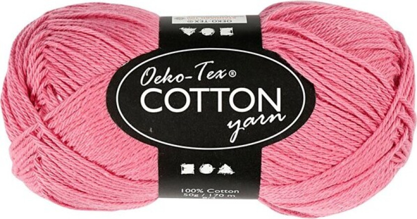 Cotton yarn Dark pink 50gr 170m