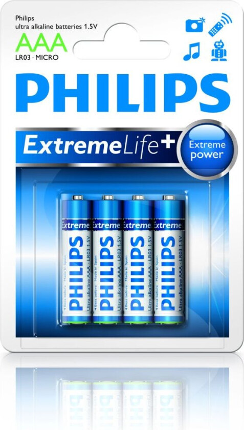 ExtremeLife+ LR03E4B - batteri - AAA