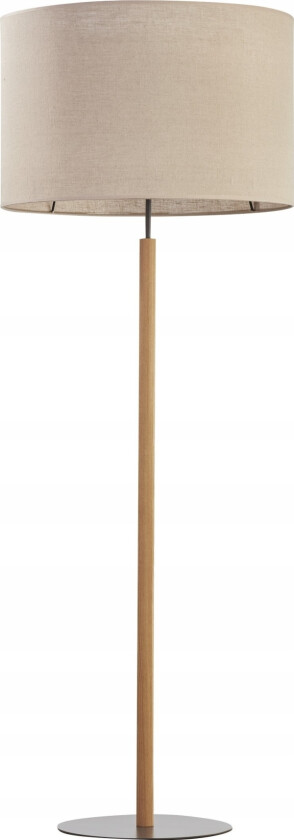 Gulvlampe Deva Nature, tekstil, tre