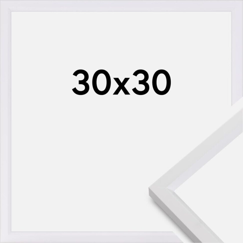 Ramme Steel Style Hvit 30x30 Cm