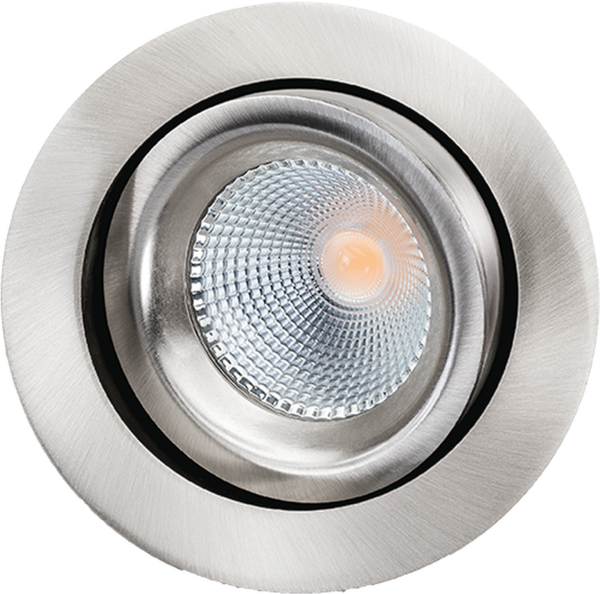 Downlight Junistar Lux 7W 2700K, 540 lumen, børstet stål