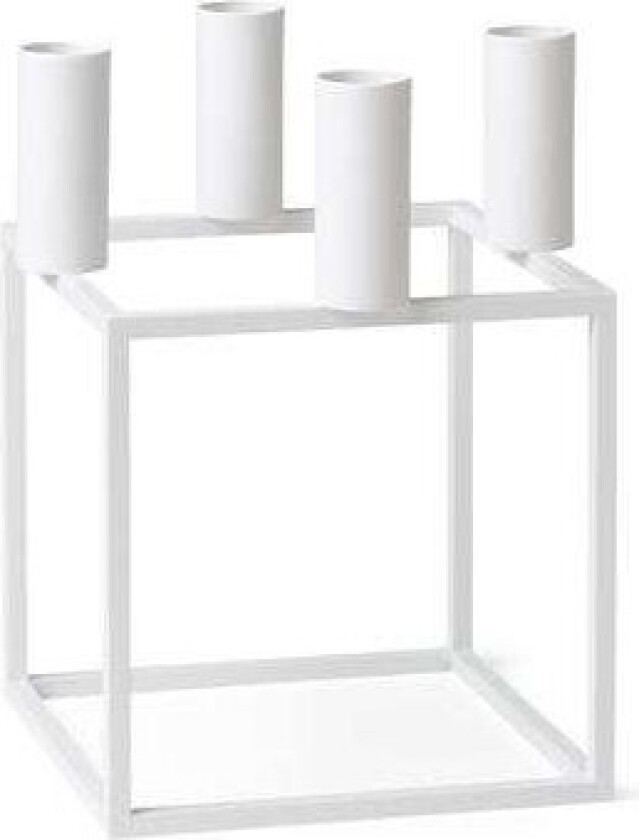 Kubus 4 lysestake hvit