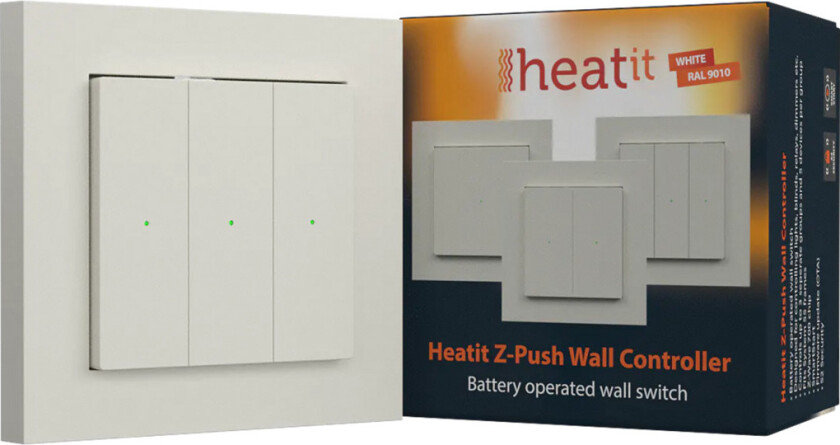 - Z-Push Veggkontroller - Hvit 9010 - 4512692