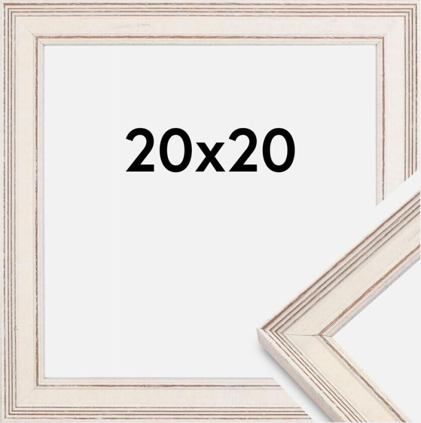 Ramme Shabby Chic Hvit 20x20 Cm