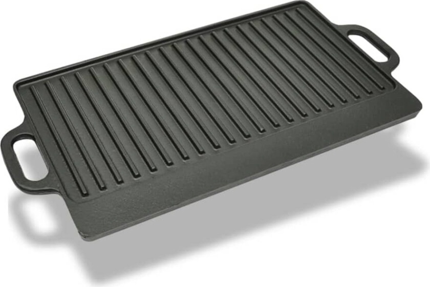 Grillplate i støpejern vendbar 50x23 cm