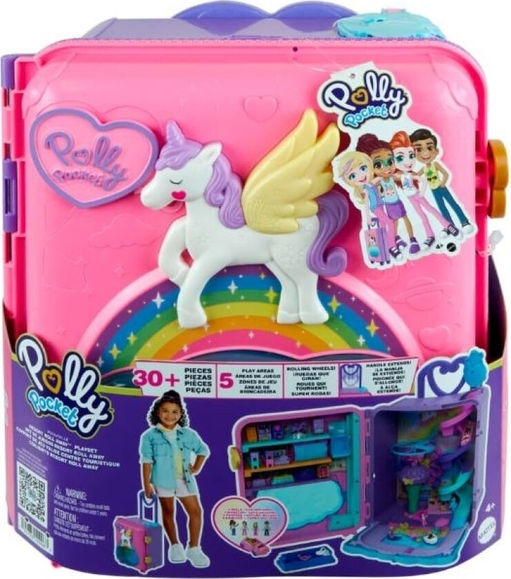 Polly Pocket Resort Roll Away-Lekesett Polly Pocket Rullekoffert Hkv43