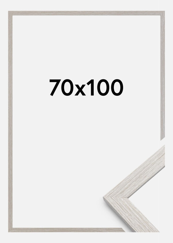 Ramme Stilren Akrylglass Light Grey Oak 70x100 Cm