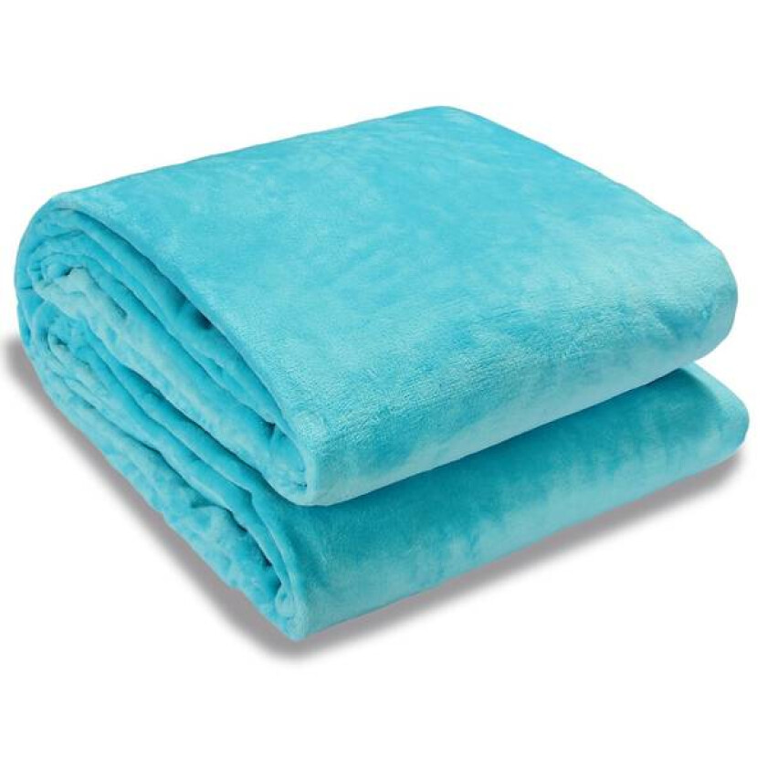 Pledd 200x150cm - lyseblått