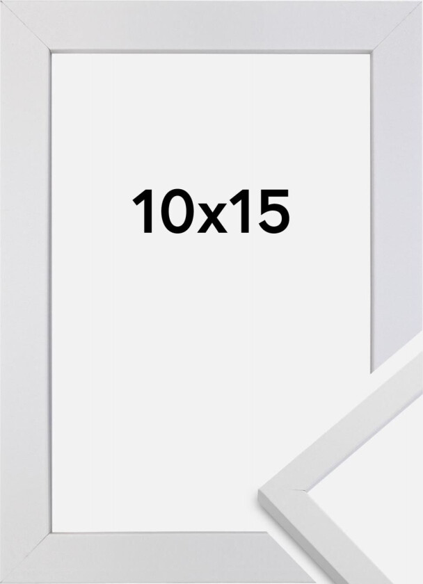 Ramme Trendy Akrylglass Hvit 10x15 Cm