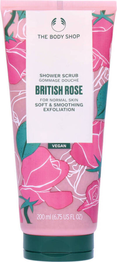 British Rose Shower Scrub 200 ml