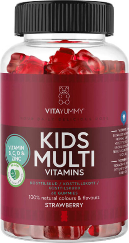 VitaYummy Kids Multi Vitamins Strawberry   60 stk.