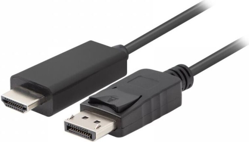 Bilde av Displayport Til Hdmi Kabel Fhd - Svart - 1m