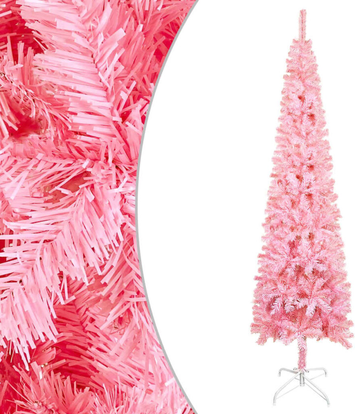 Slankt juletre rosa 240 cm