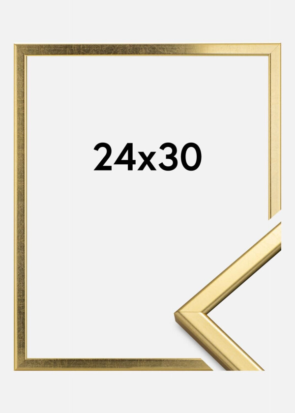 Ramme Slim Matt Antirefleksglass Gull 24x30 Cm