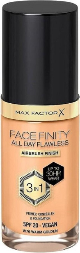 Face Finity All Day Flawless 3-in-1 Foundation - 76 Warm Golden 30 ml