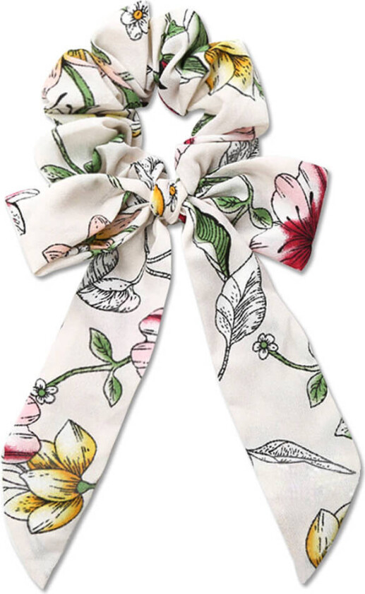 Trille Bow Scrunchie White