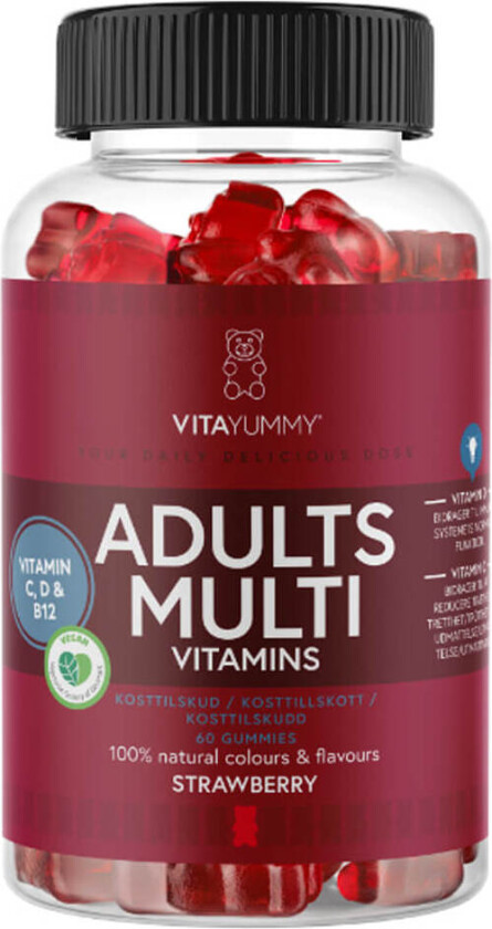 VitaYummy Adults Multi Vitamins Strawberry   60 stk.