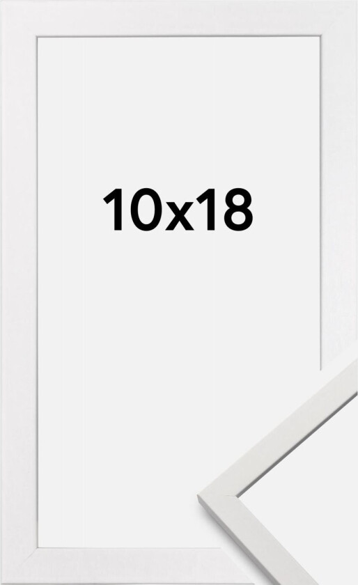 Ramme Edsbyn Akrylglass Hvit 10x18 Cm