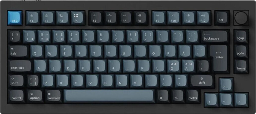 Q1 Pro Qmk 75% Rgb Knob Hotswap Trådløst Tastatur - Black [K Pro Brown