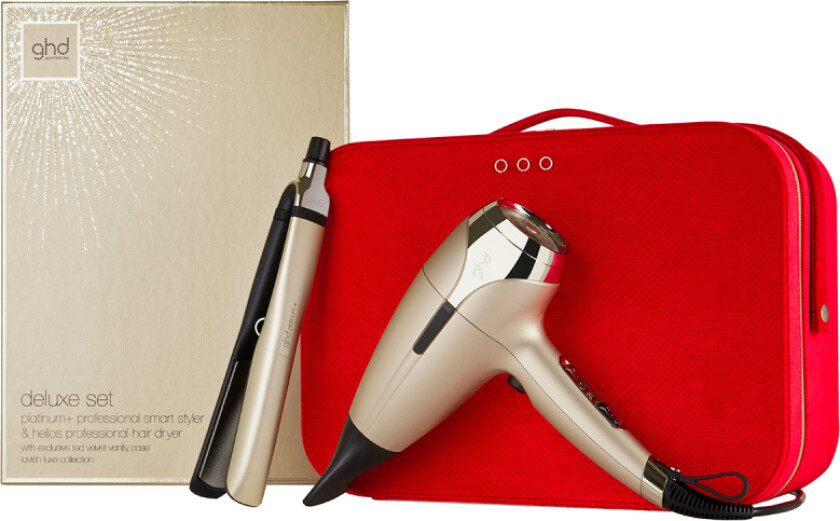 Bilde av GHD PLATINUM+ & HELIOS Luxurious Gift Set Champagne Gold