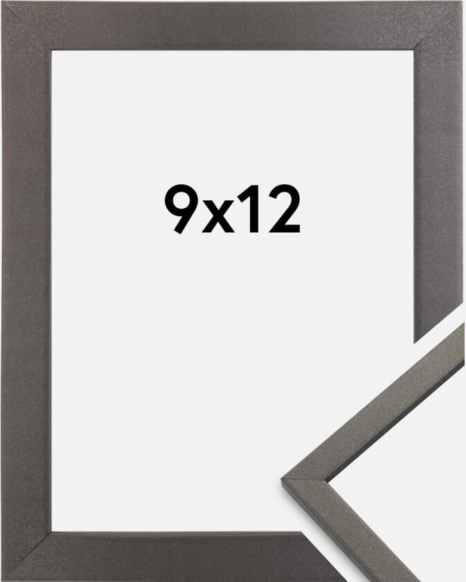 Ramme Edsbyn Akrylglass Grafitt 9x12 Cm