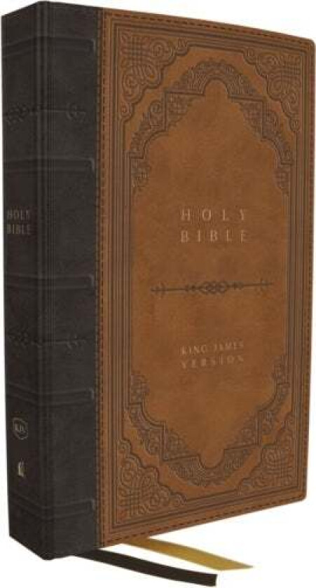 KJV Bible, Giant Print Thinline Bible, Vintage Series, Leathersoft, Brown, Red Letter, Thumb Indexed av Thomas Nelson