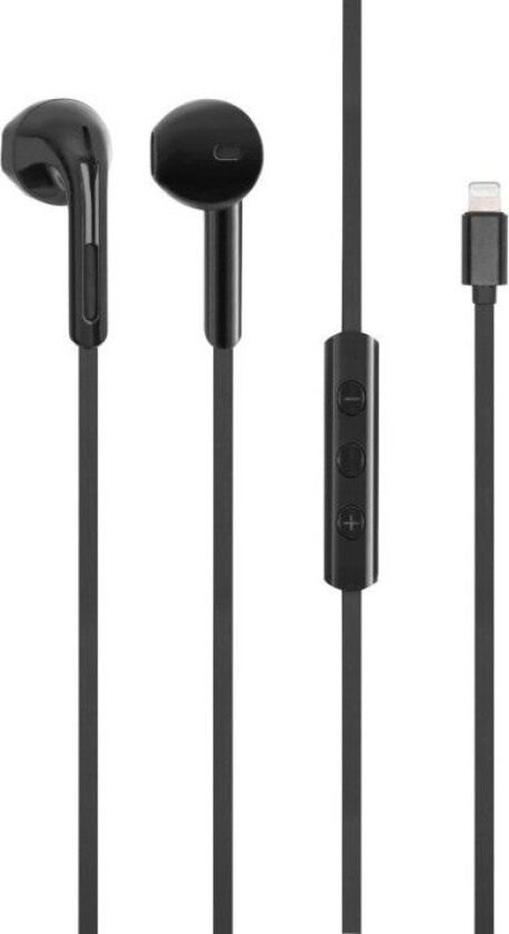 Pins Lightning-hodetelefoner Svart