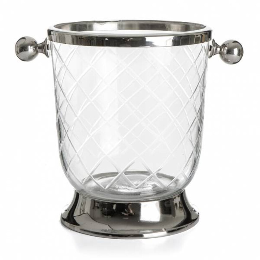 Isbøtte slipt glass H:26 cm