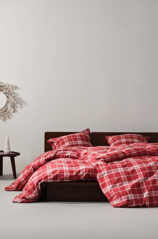 sengesett enkeltseng Rød/hvit