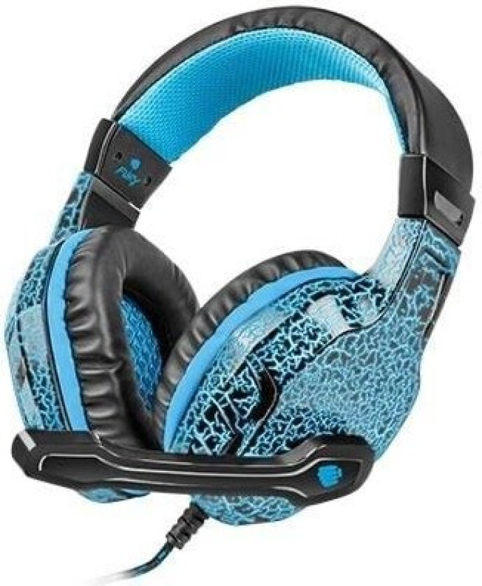 Hellcat Stereo Gaming Headset Blå-Led - Svart/blå