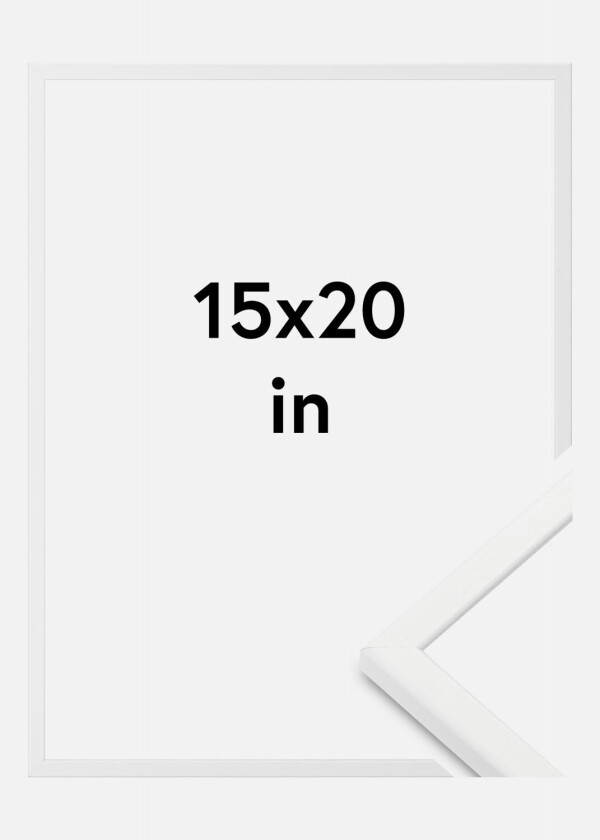 Ramme Kaspar Akrylglass Hvit 15x20 Inches (38,1x50,8 Cm)
