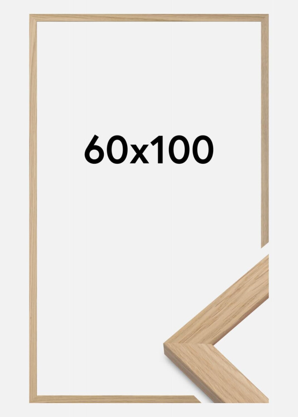 Ramme Oak Wood Akrylglass 60x100 Cm