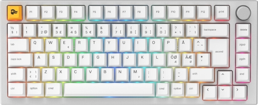 GMMK Pro 75 % Pre-Built mekanisk tastatur -  Fox linear, hvit