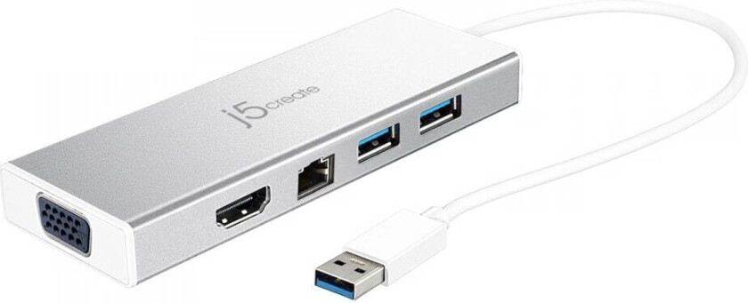 J5create Dual-Monitor Usb 3.0 Mini Dokkingstasjon