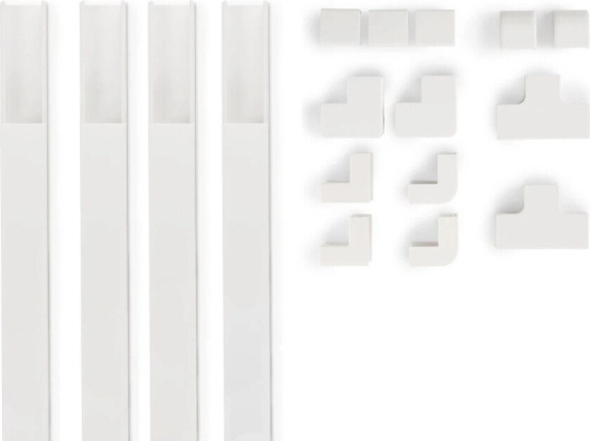 00221017, Kabelkanal, Universal, Polyvinylklorid (Pvc), Hvit