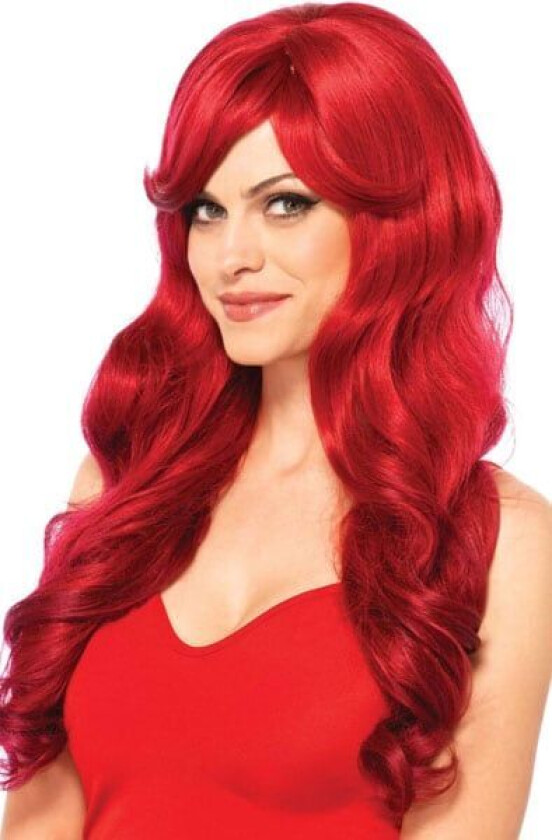 Long Wavy Wig Red Parukk
