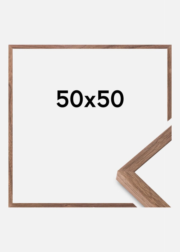 Focus Ramme Soul Walnut Veneer Akrylglass 50x50 Cm