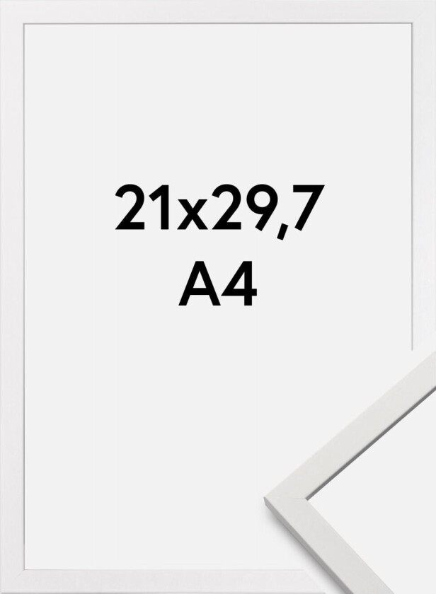 Ramme Edsbyn Akrylglass Hvit 21x29,7 Cm (A4)