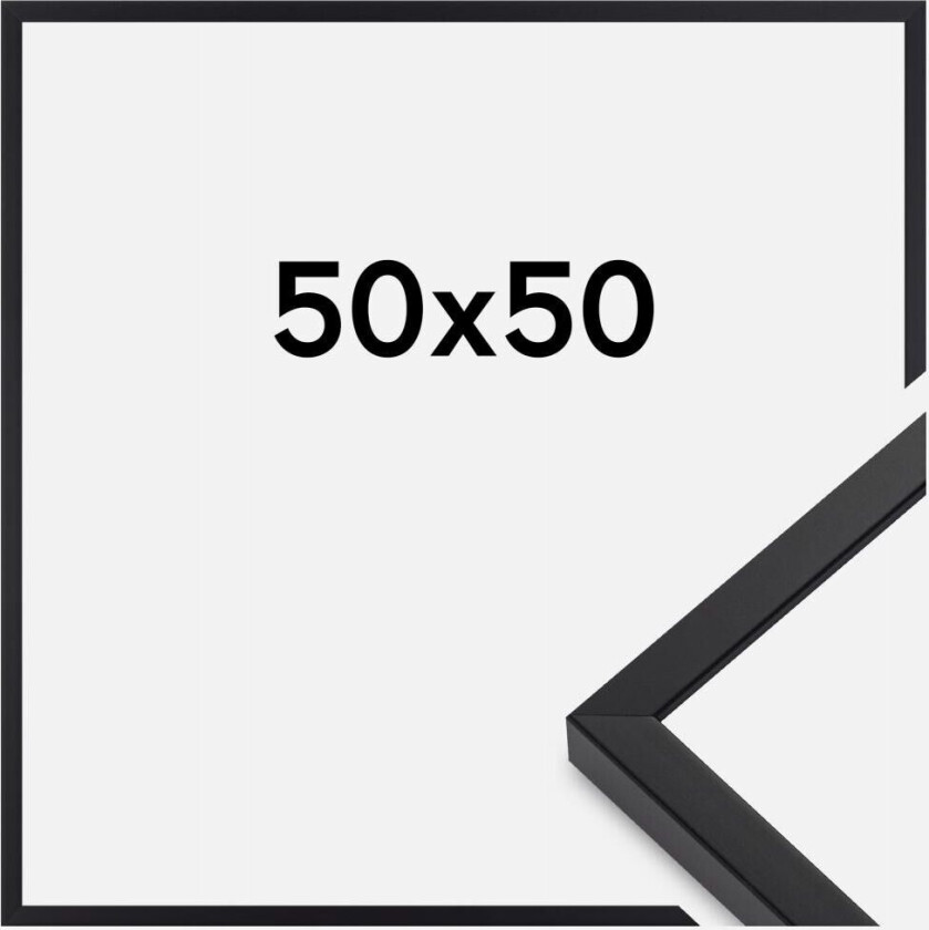 Ramme E-Line Akrylglass Svart 50x50 Cm