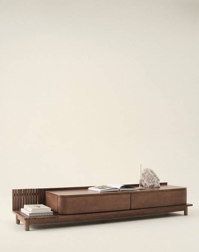 Bilde av Tv-benk 47x180 cm Valnøtt