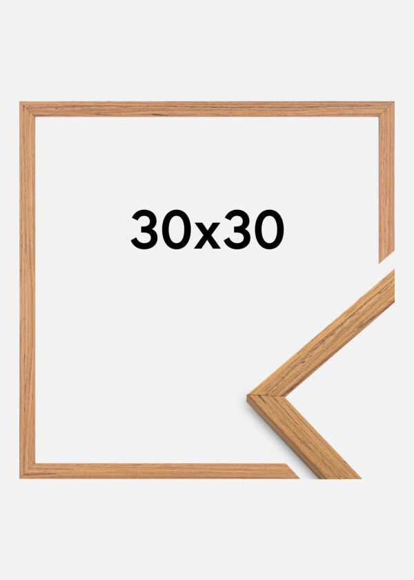 Ramme Edsbyn Akrylglass Teak 30x30 Cm