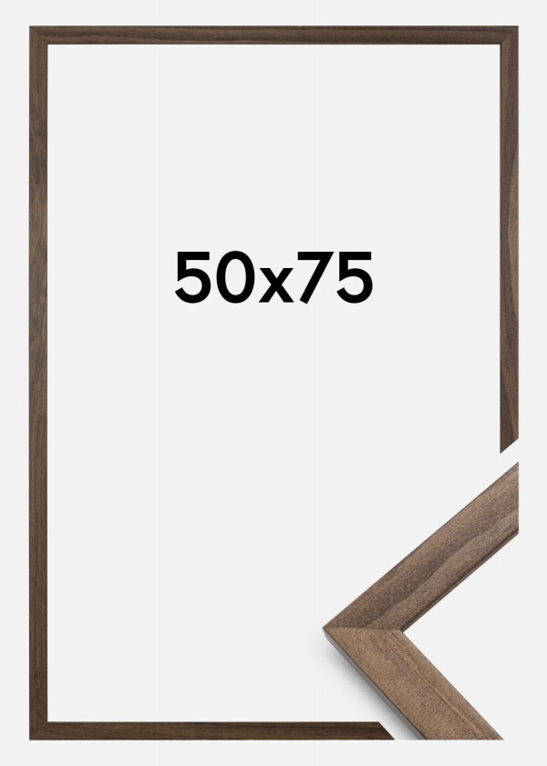 Ramme Stilren Akrylglass Valnøtt 50x75 Cm