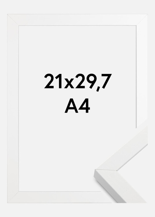 Ramme Amanda Box Hvit 21x29,7 Cm (A4)